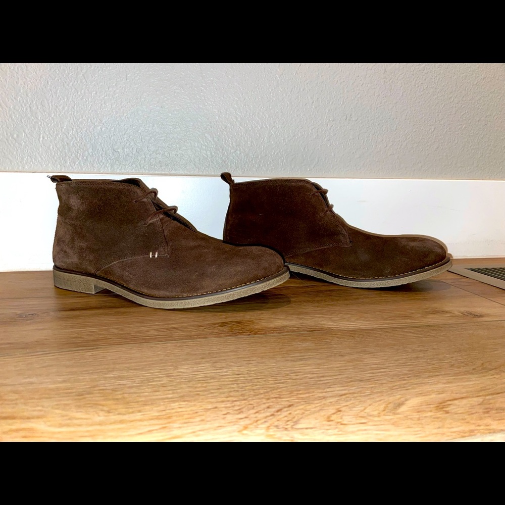 Brown Chukka Boots by Joseph Abboud
